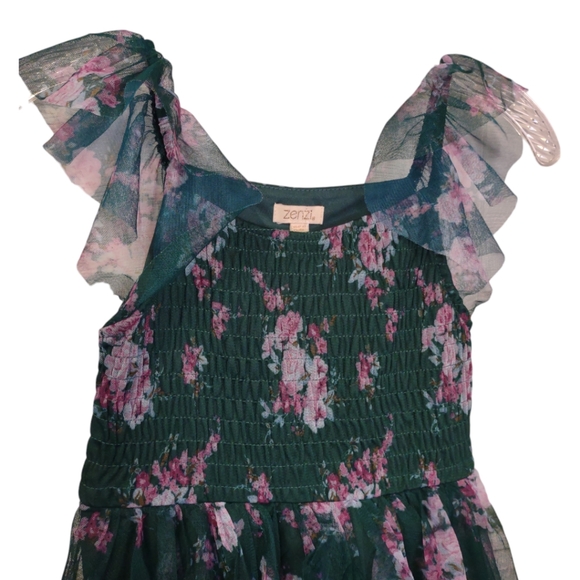Zenzi Girls' Flutter Sleeve Dress - Picture 3 of 6